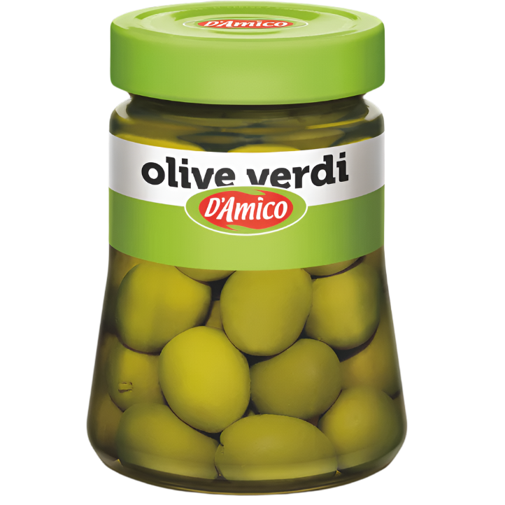 D'AMICO OLIVES GREEN IN BRINE 300 GR (8 in a box)