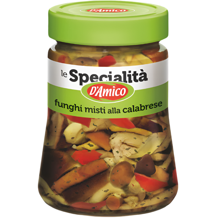 D'AMICO MUSHROOMS MIX CALABRIAN IN OIL 280 GR (8 in a box)