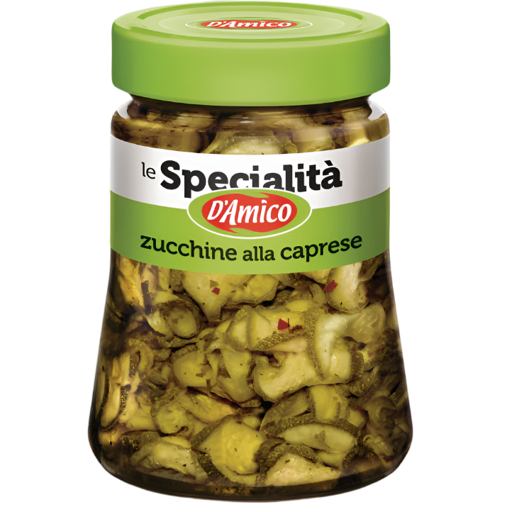 D'AMICO COURGETTES CAPRESE IN OIL 280 GR (8 in a box)