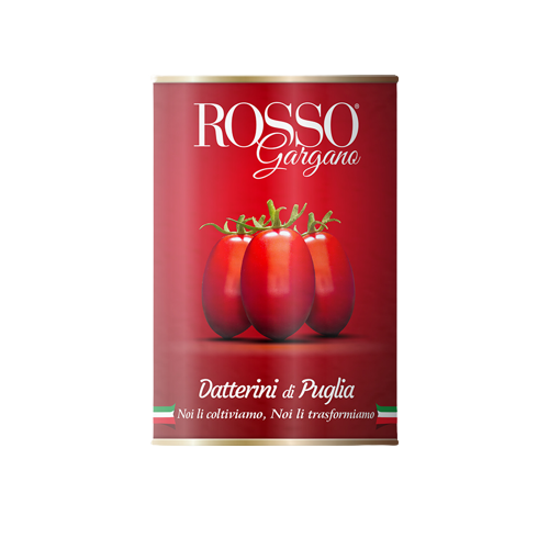 ROSSO GARGANO POMODORI DATTERINI DI PUGLIA TIN 400 GR (24 in a box)