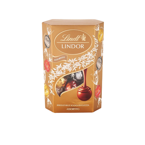 LINDT LINDOR PRALINES CORNET CHOCOLATE ASSORTED 200 GR (12 in a box)