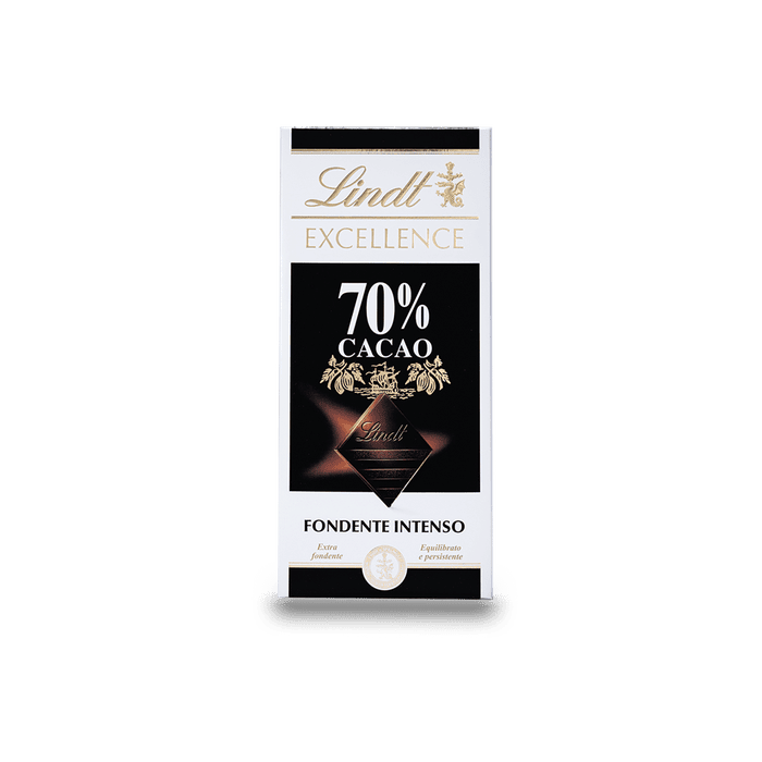 LINDT EXCELLENCE CHOCOLATE BAR DARK EXTRA INTENSO 70% 100 GR (20 in a box)