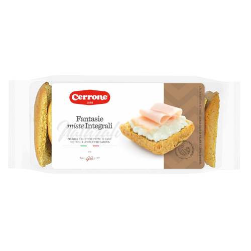 CERRONE BAKERY WHOLEMEAL SNACK FANTASIE MIX INTEGRALI 250 GR (15 in a box)