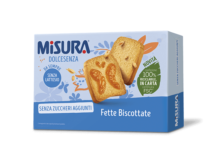 MISURA DOLCE SENZA BAKERY RUSKS FETTE BISCOTTATE X42 320 GR (12 in a box)