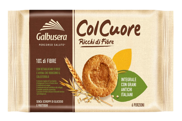 GALBUSERA BISCOTTI WHOLEMEAL COL CUORE 300 GR (9 in a box)