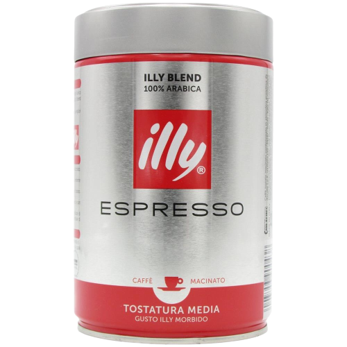 ILLY CAFFE MACINATO MOKA ESPRESSO 250 GR 12 in a box