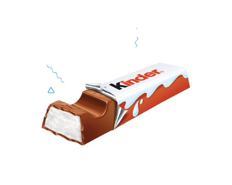 KINDER SNACK BARS CHOCOLATE T.8 100 GR (10 in a box)