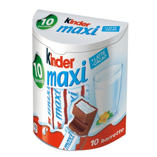 KINDER SNACK BARS MAXI CHOCOLATE T.10 210 GR (28 in a box)