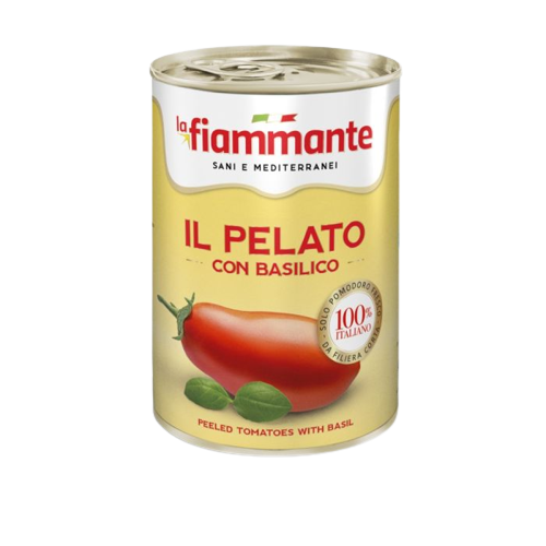 LA FIAMMANTE POMODORI IL PELATO CON BASILICO TIN 400 GR (24 in a box)