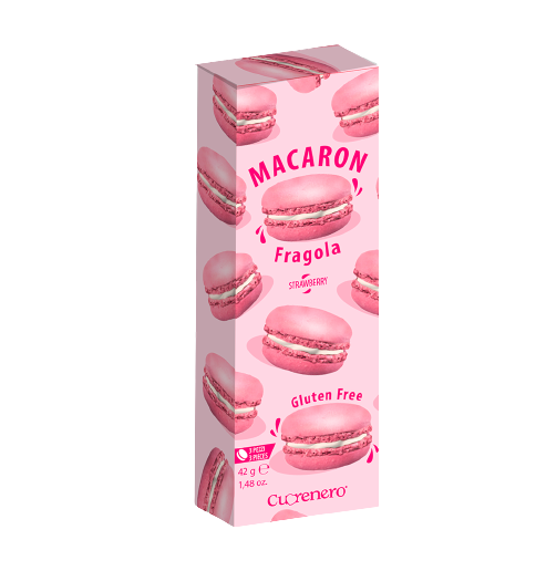 CUORENERO MACARON STRAWBERRY 42 GR (15 in a box)