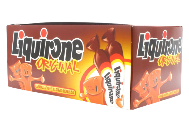 LIQUIRONE EXPO CANDY TOFFEE LIQUORICE FLAVOUR ORIGINAL X250 (1 in a box)
