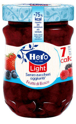 HERO LIGHT JAMS BERRY SUGAR FREE 280 GR (8 in a box)