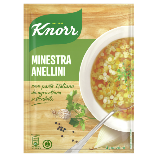 KNORR SOUP MINESTRA ANELLINI 82 GR (15 in a box)