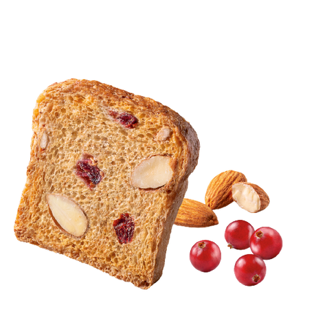 MULINO BIANCO WHOLEMEAL MINIFETTE INTEGRALI MIRTILLI ROSSI E MANDORLE 90 GR (10 in a box)