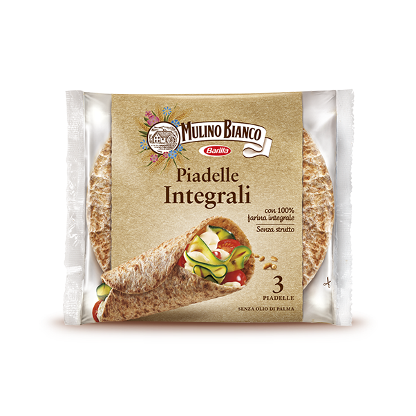 MULINO BIANCO BAKERY WHOLEMEAL PIADELLE INTEGRALI X3 225 GR (12 in a box)