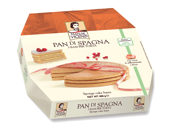 VICENZI CAKE BASE PER TORTA SPONGE X3 400 GR (8 in a box)