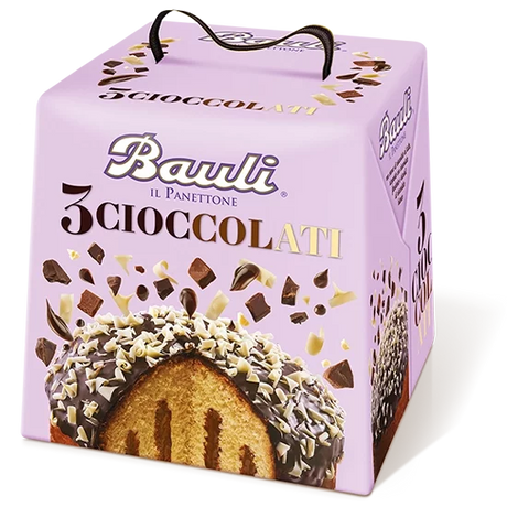 BAULI PANETTONE 3 CIOCCOLATI 750 GR ( 16 in a box)