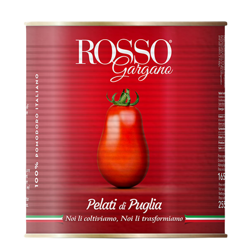 ROSSO GARGANO POMODORI PELATI DI PUGLIA TIN 3 KG (6 in a box)