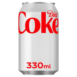 COCA COLA DIET COKE CANS GB 330 ML (24 in a box)