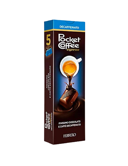 FERRERO  POCKET COFFEE PRALINES ESPRESSO DECAFFEINATED T5 62 GR (12 in a box)