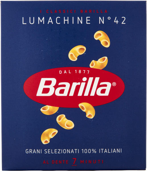 BARILLA PASTINA DI SEMOLA LUMACHINE N.42 500 GR (32 in a box)