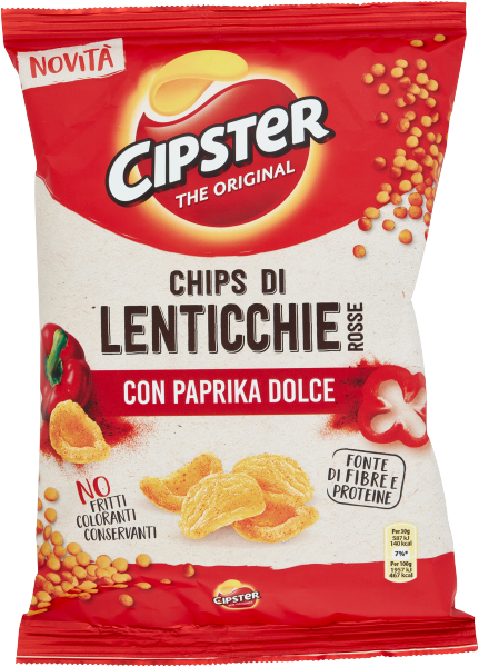 SAIWA CRISPS CIPSTER LENTICCHIE E PAPRIKA 80 GR (16 in a box)