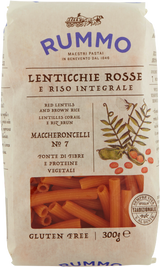 RUMMO PASTA GLUTEN FREE MACCHERONCELLI RIGATI ALLE LENTICCHIE N.7 300 GR (16 in a box)