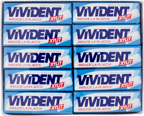 VIVIDENT CHEWING GUM XYLIT SPEARMIT SUGAR FREE STICK 58 GR (40 in a box)