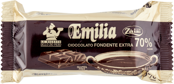 ZAINI EMILIA CHOCOLATE DARK EXTRA 70% COCOA 200 GR (24 in a box)