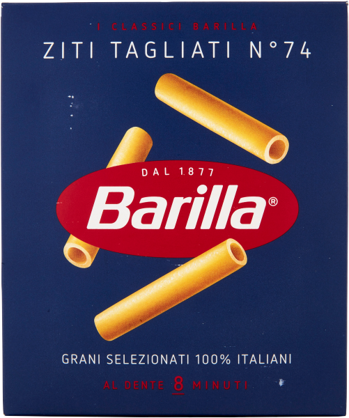 BARILLA PASTA DI SEMOLA ZITI TAGLIATI N.74 500 GR (28 in a box)