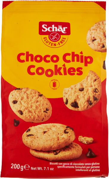 SCHAR CHOCO CHIP COOKIES GLUTEN FREE 200 GR (12 in a box)