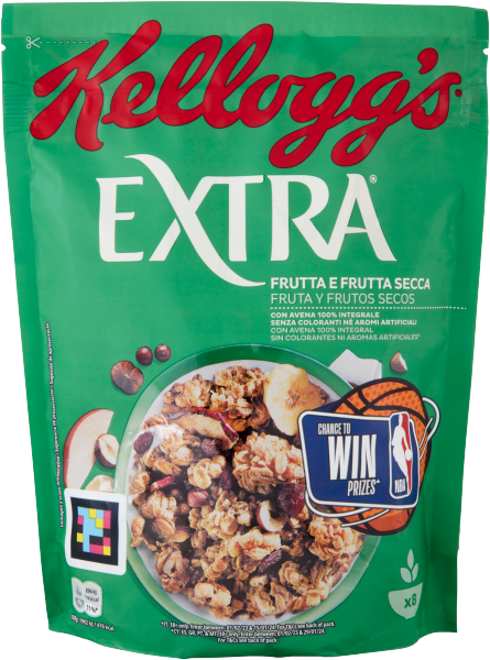 KELLOGG'S CEREALS EXTRA CROCCANTE FRUITS 375 GR (8 in a box)
