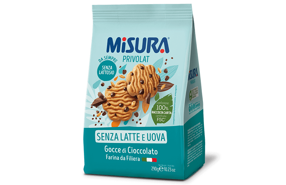 MISURA PRIVOLAT BISCOTTI CHOCOLATE DROPS 290 GR (10 in a box)