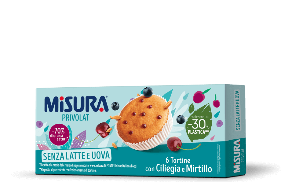 MISURA PRIVOLAT TORTINI CHERRY AND BLUEBERRY X6 290 GR (10 in a box)