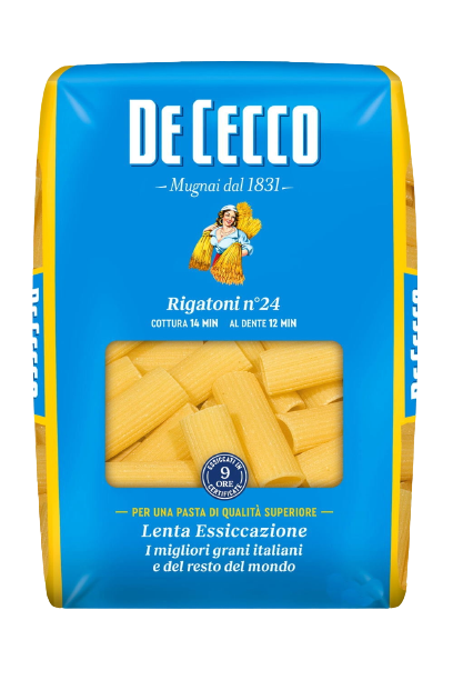 DE CECCO PASTA DI SEMOLA RIGATONI N.24 500 GR (24 in a box)