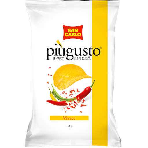 SAN CARLO CRISPS  PIU' GUSTO VIVACE 150 GR (16 in a box)