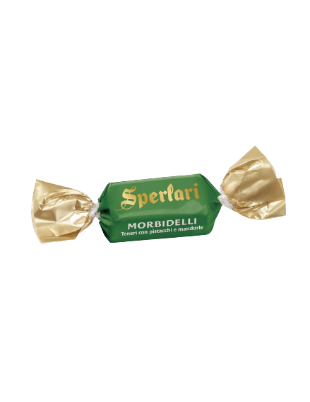 SPERLARI PRALINES TORRONCINI MORBIDELLI SOFT PISTACHI 117 GR (45 in a box)