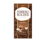 FERRERO ROCHER CHOCOLATE BAR MILK HAZELNUT 90 GR (8 in a box)