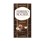 FERRERO ROCHER CHOCOLATE BAR DARK HAZELNUT 55% 90 GR (8 in a box)