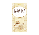 FERRERO ROCHER CHOCOLATE BAR WHITE HAZELNUT 90 GR (8 in a box)