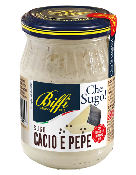 BIFFI PASTA SAUCE SUGO CACIO E PEPE 190 GR (6 in a box)