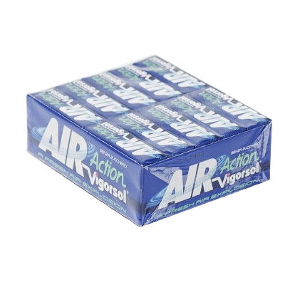 VIGORSOL CHEWING GUM AIR ACTION SUGAR FREE STICK 54 GR (40 in a box)