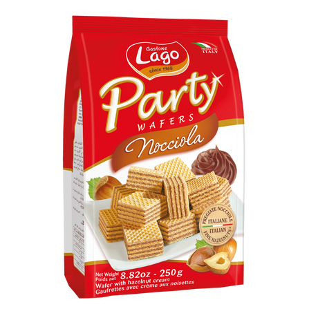 ELLEDI PARTY WAFER HAZELNUT 250 GR (10 in a box)
